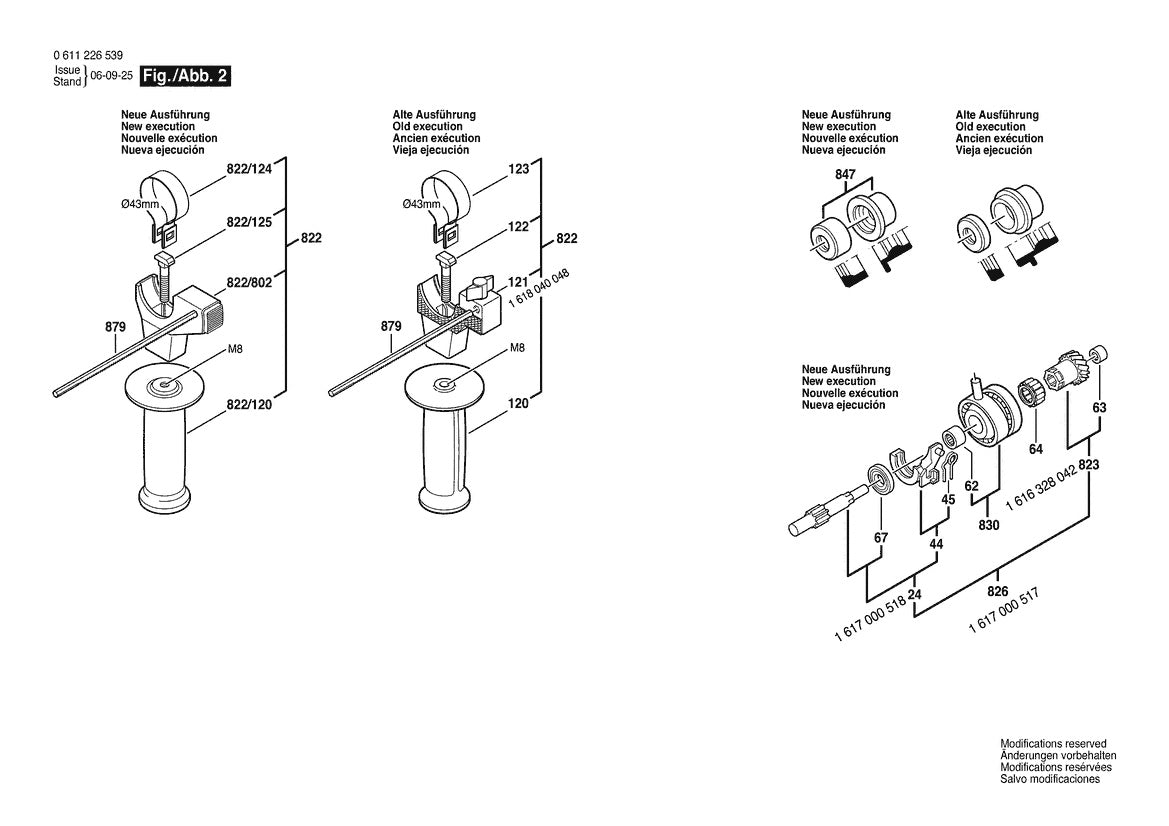 611226539 Bosch Hammer Drill Parts Diagram