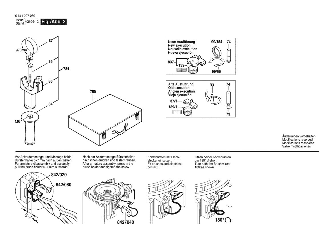 611227039 Bosch Rotary Hammer Parts Diagram