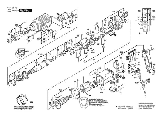 611228739 Bosch Hammer Drill Parts Diagram
