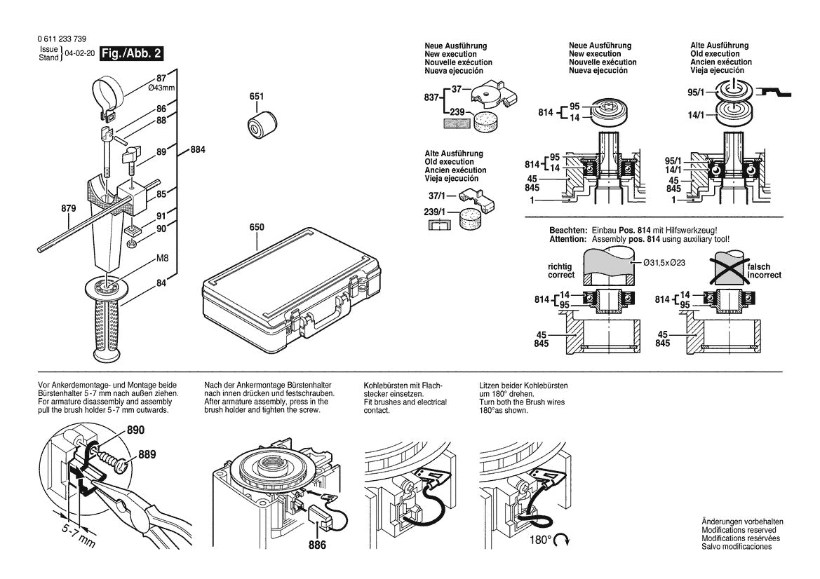 611233739 Bosch Hammer Drill Parts Diagram