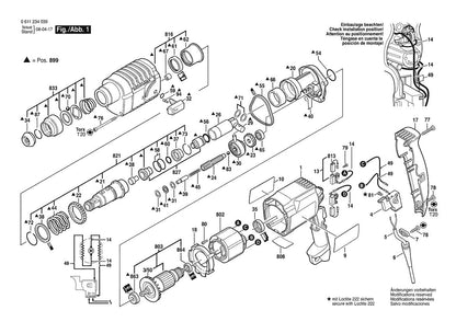 611234039 Bosch Rotary Hammer Parts Diagram