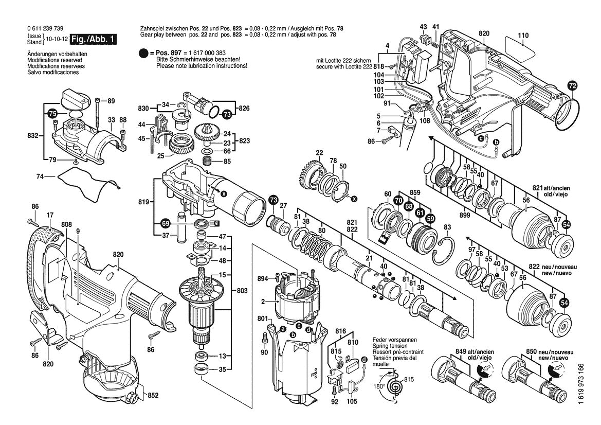 611239739 Bosch Rotary Hammer Parts Diagram