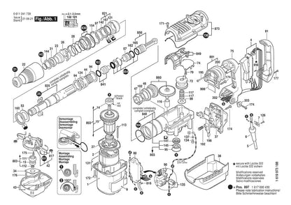 611241739 Bosch Rotary Hammer Parts Diagram