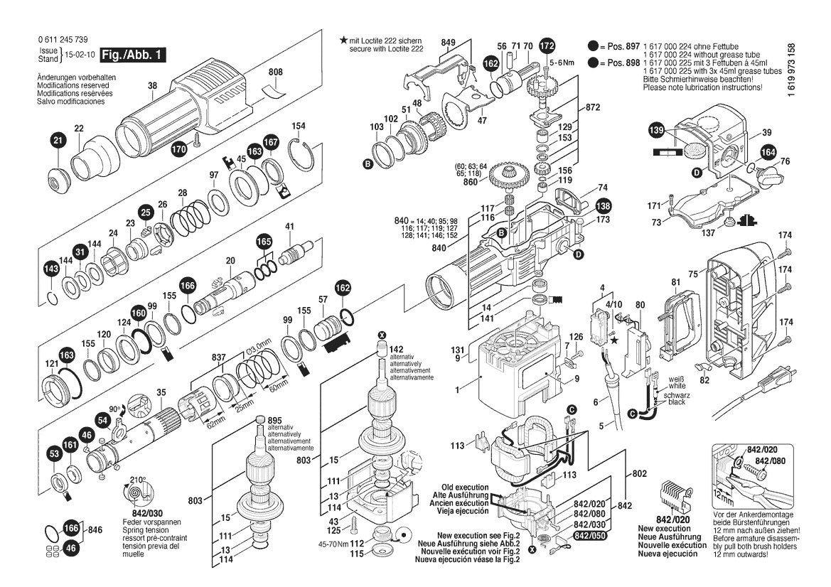 611245739 Bosch Rotary Hammer Parts Diagram