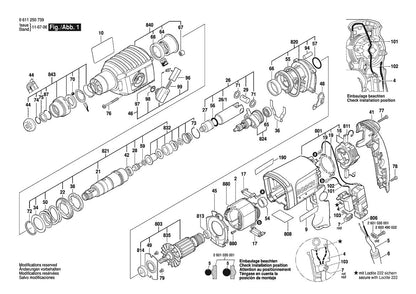 611250739 Bosch Rotary Hammer Parts Diagram
