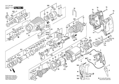 611255539 Bosch Rotary Hammer Parts Diagram