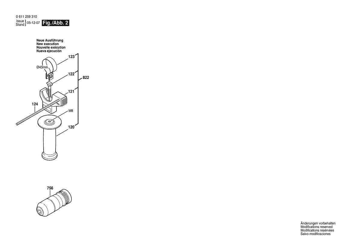 611259310 Bosch Rotary Hammer Parts Diagram