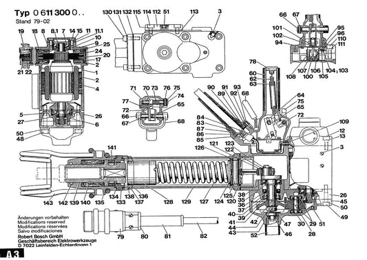0611300004  Bosch Un-Demolition Hammer Bosch Demolition Hammer Parts Diagram