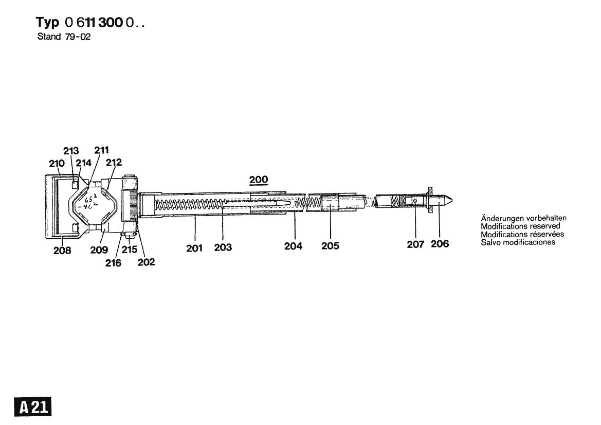 0611300004  Bosch Un-Demolition Hammer Bosch Demolition Hammer Parts Diagram