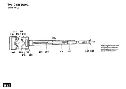 0611300004  Bosch Un-Demolition Hammer Bosch Demolition Hammer Parts Diagram