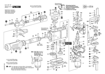 611304139 Bosch Demolition Hammer Parts Diagram