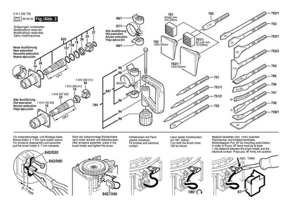 611309734 Bosch Demolition Hammer Parts Diagram