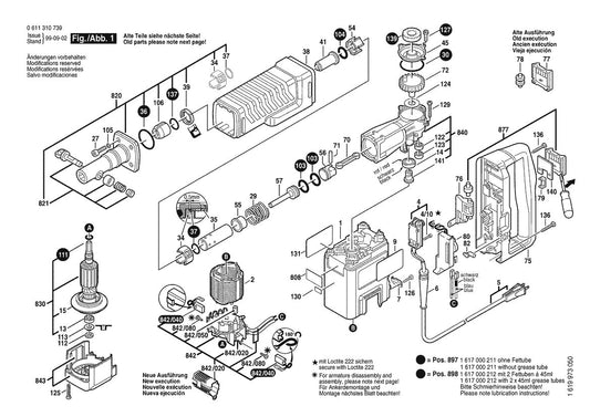 611310739 Bosch Demolition Hammer Parts Diagram