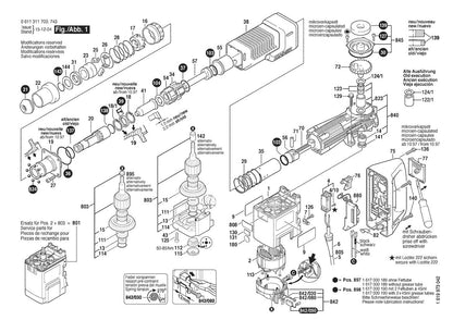 611311703 Bosch Demolition Hammer Parts Diagram