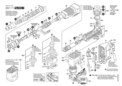 611311739 Bosch Demolition Hammer Parts Diagram