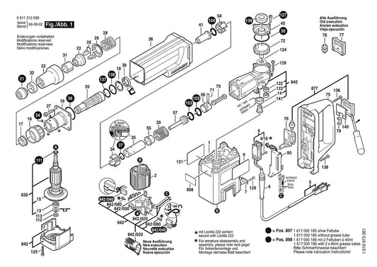 611312039 Bosch Demolition Hammer Parts Diagram