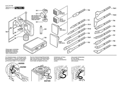 611313739 Bosch Demolition Hammer Parts Diagram