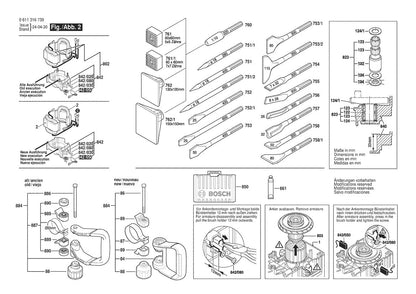 611316739 Bosch Demolition Hammer Parts Diagram