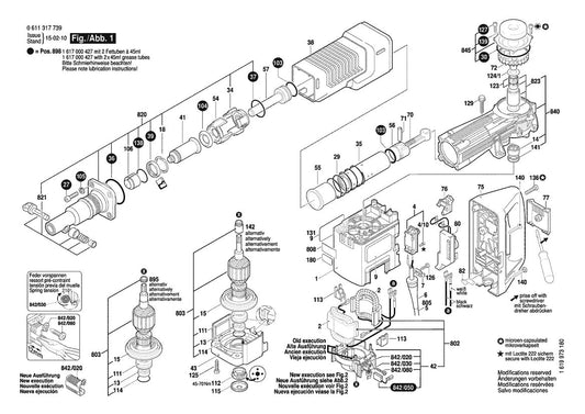 611317739 Bosch Demolition Hammer Parts Diagram
