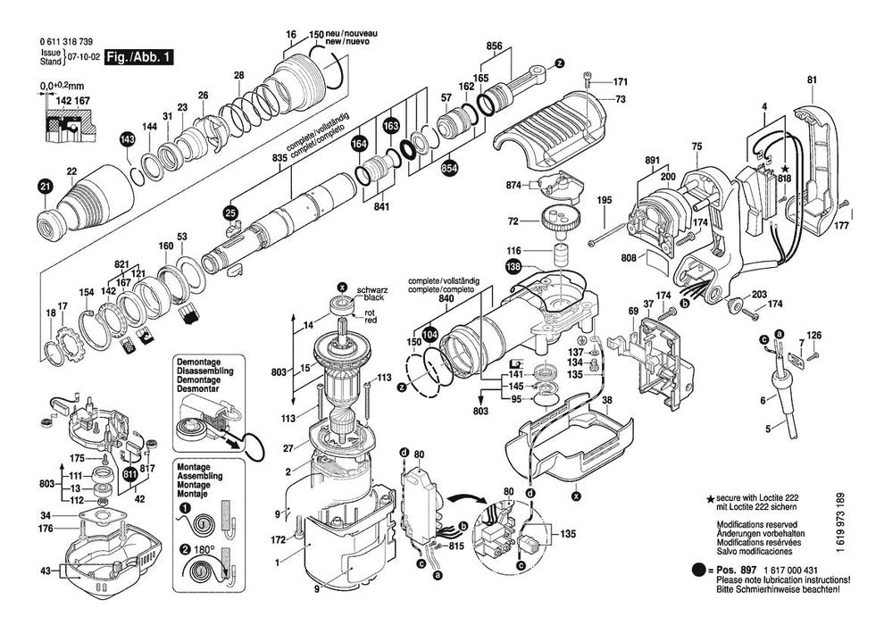 611318739 Bosch Demolition Hammer Parts Diagram