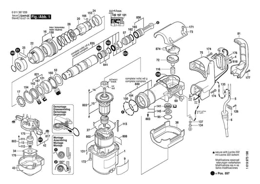 611387039 Bosch Demolition Hammer Parts Diagram