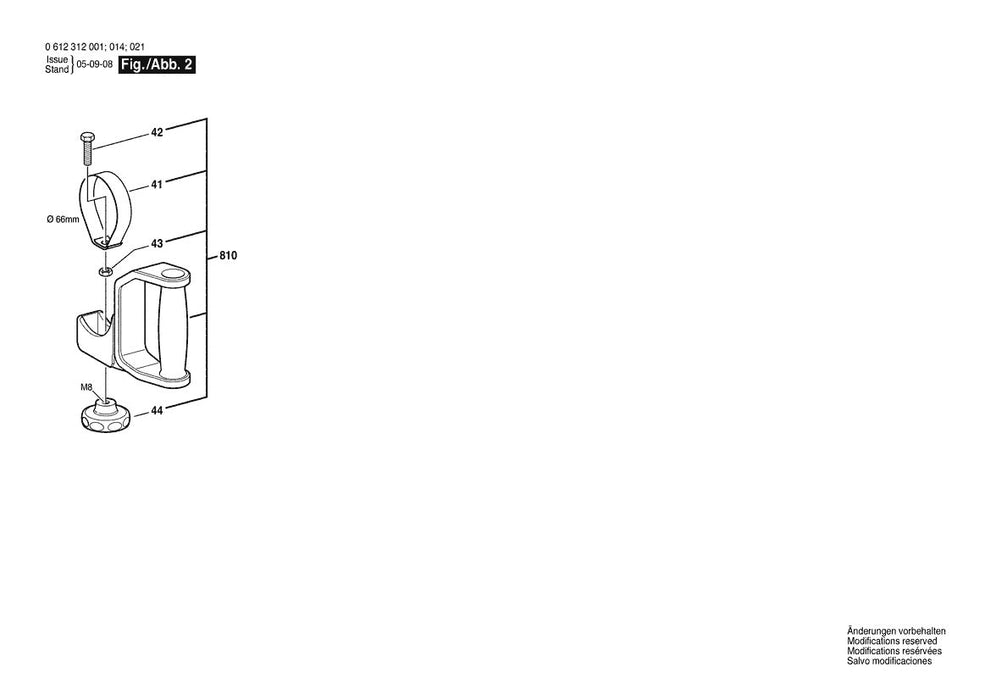 612312001 Bosch Demolition Hammer Parts Diagram