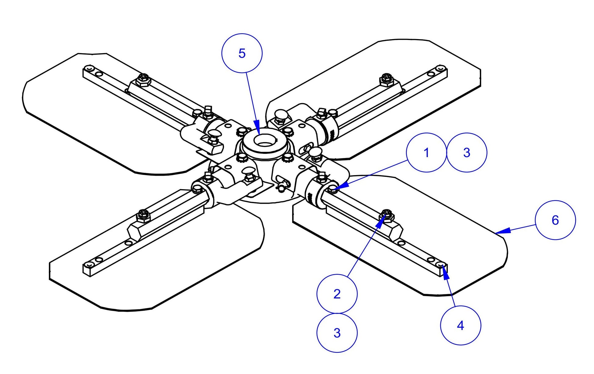 PRO430E / PRO436 / PRO436E / PRO436TC / PRO446 / PRO446TC Spider Assembly, 436 Edging Parts