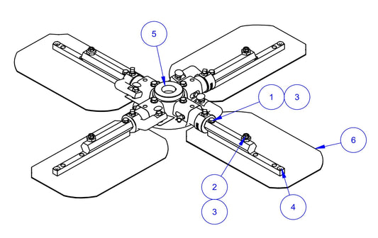PRO430E / PRO436 / PRO436E / PRO436TC / PRO446 / PRO446TC Spider Assembly, 436 Edging Parts