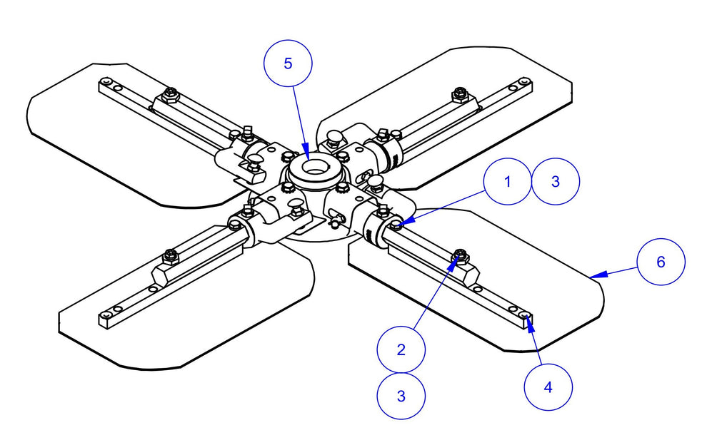 PRO430E / PRO436 / PRO436E / PRO436TC / PRO446 / PRO446TC Spider Assembly, 436 Edging Parts