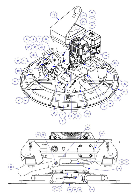 PRO430E / PRO436 / PRO436E / PRO436TC / PRO446 / PRO446TC Power Unit, 430 Edging Assembly-2 Parts