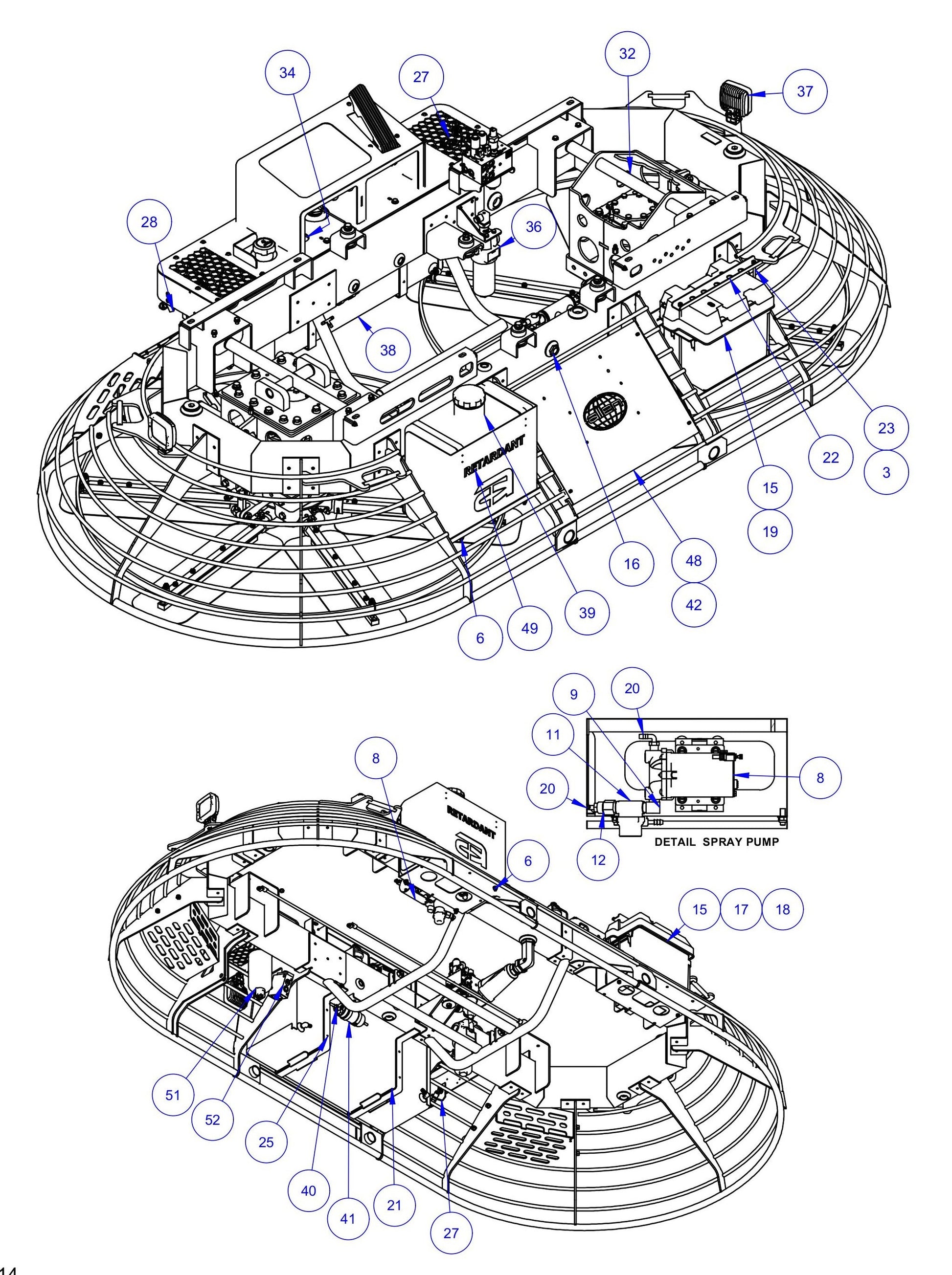 HDX760 Main Frame Assembly-2 Parts