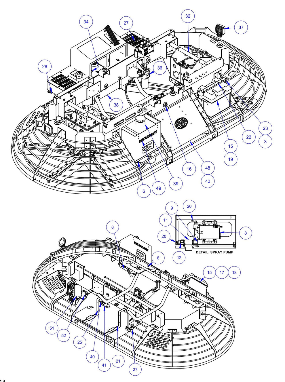 HDX760 Main Frame Assembly-2 Parts