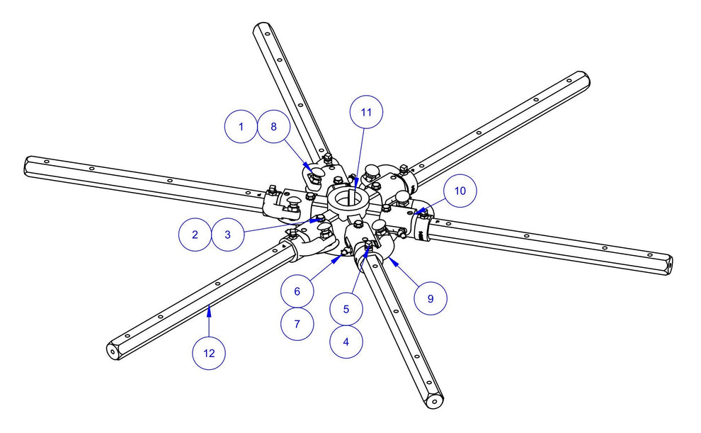 HDX760 RH Spider Assembly Parts