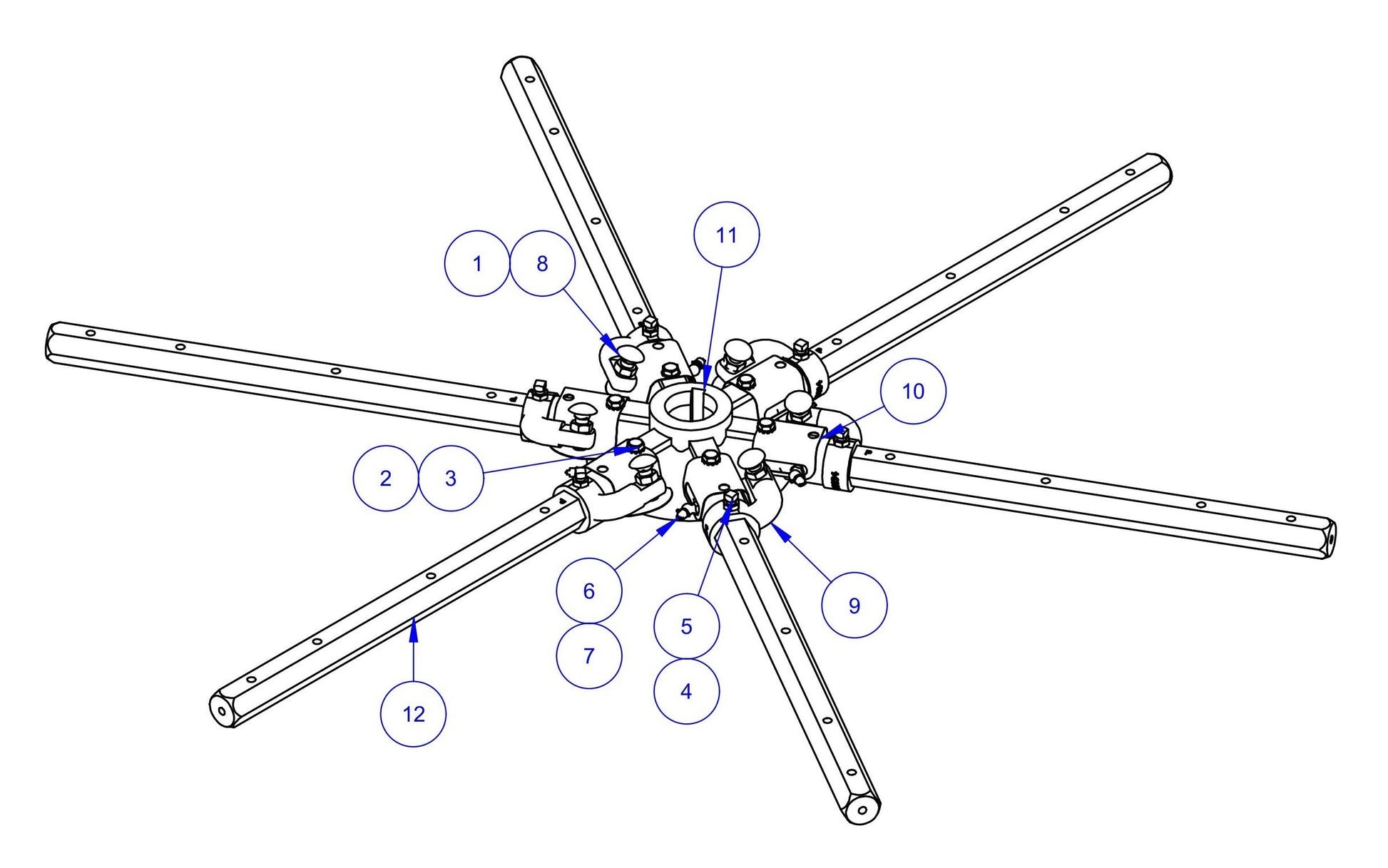 HDX760 LH Spider Assembly Parts