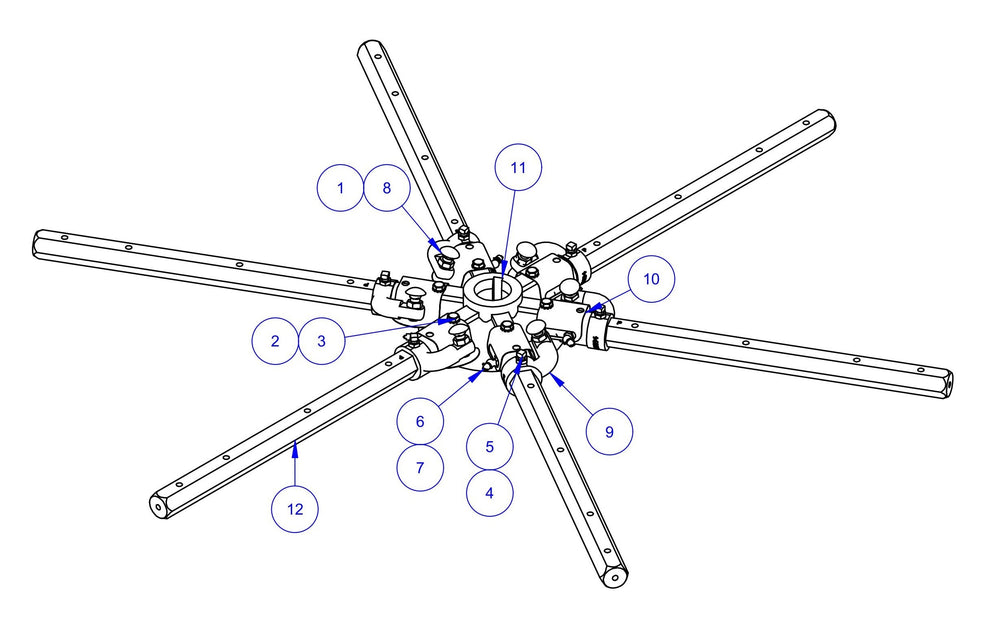 HDX760 LH Spider Assembly Parts