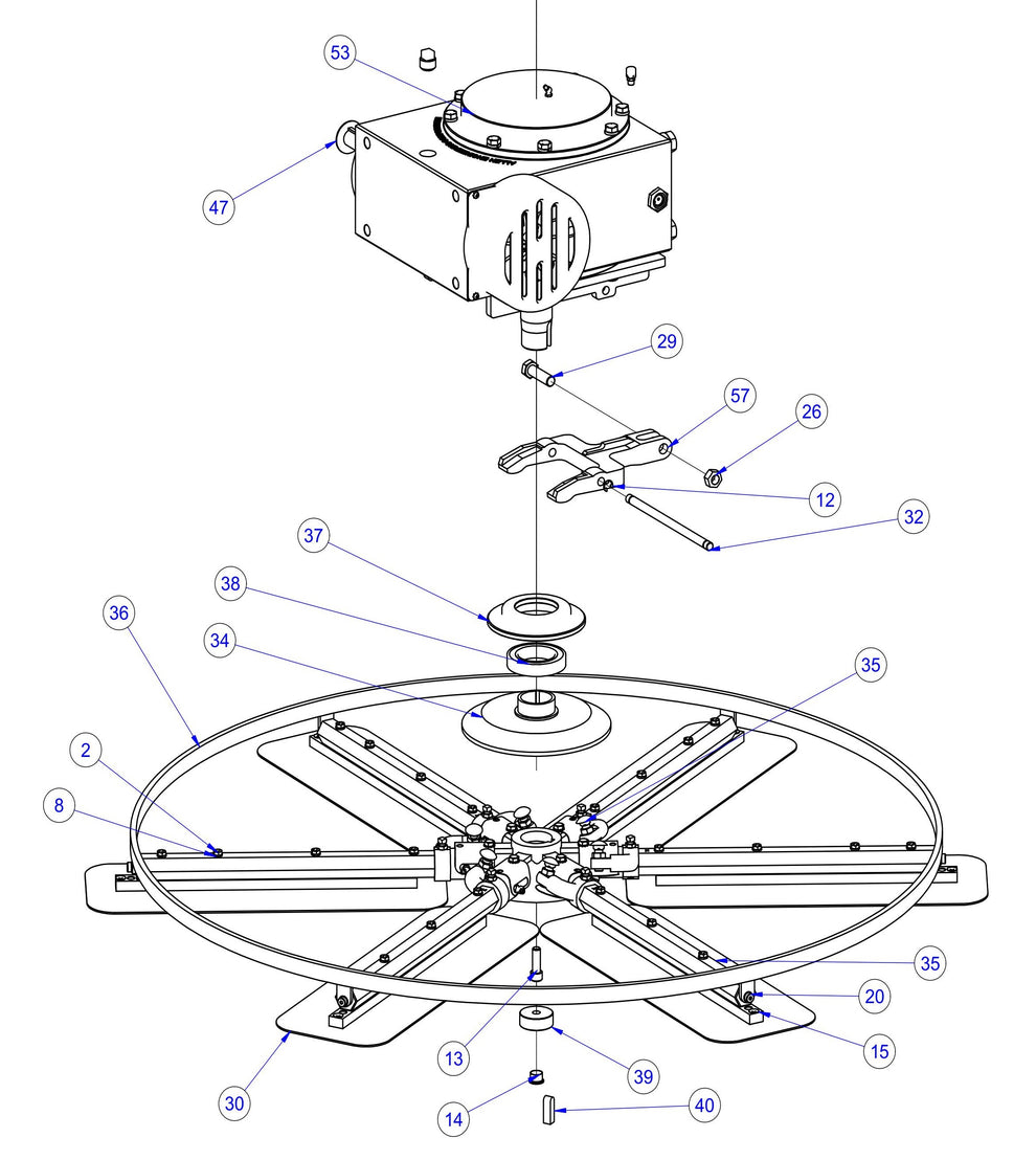 HP205 LH Rotor Assembly Parts