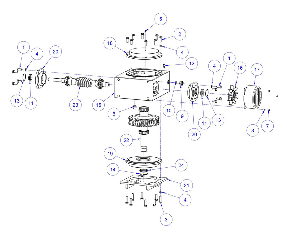 HP205 LH Gearbox Assembly Parts