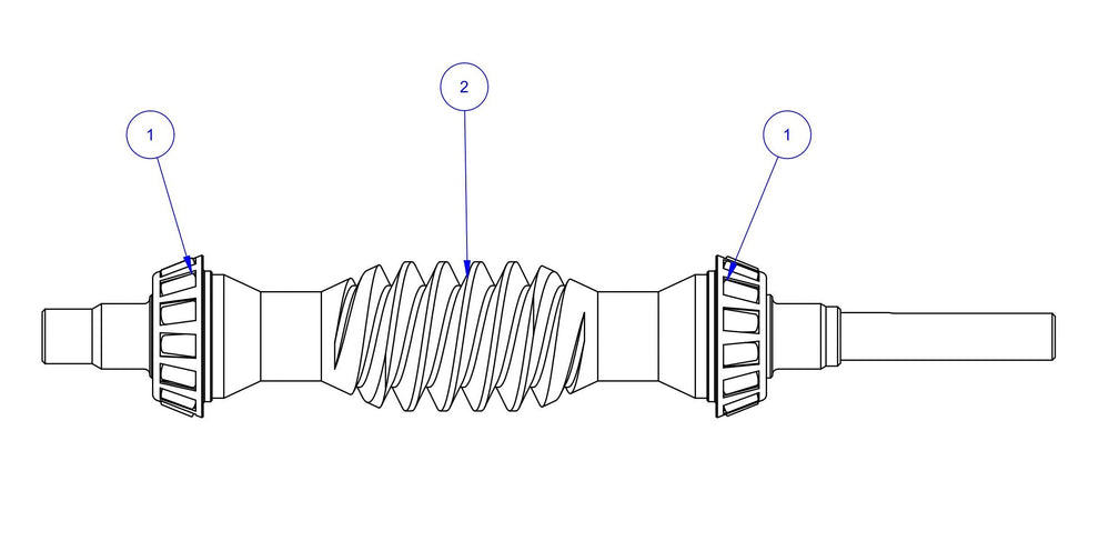 HP205 Gearbox Shaft Assembly Parts