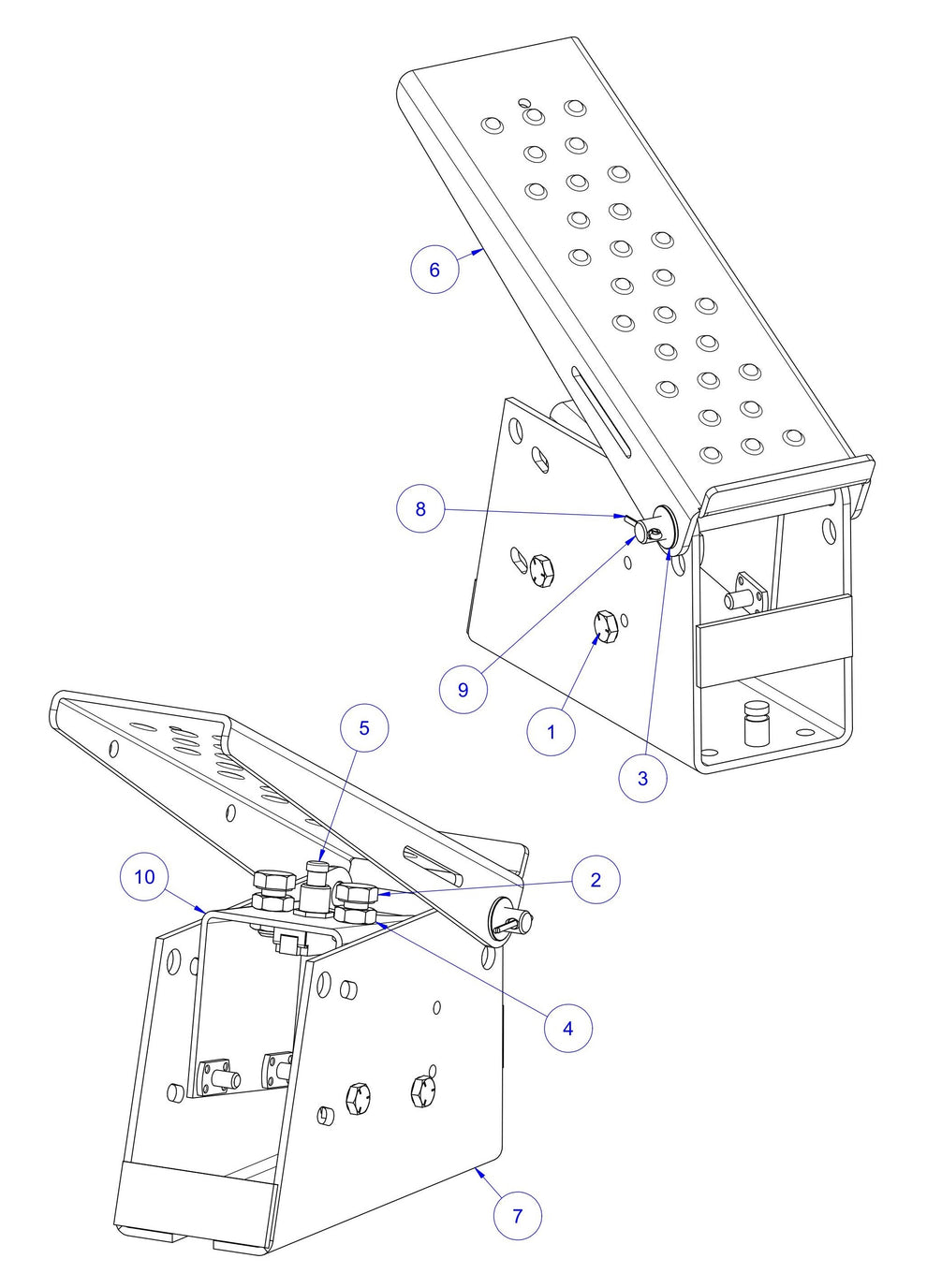 HP205 Kill Switch Pedal Assembly Parts