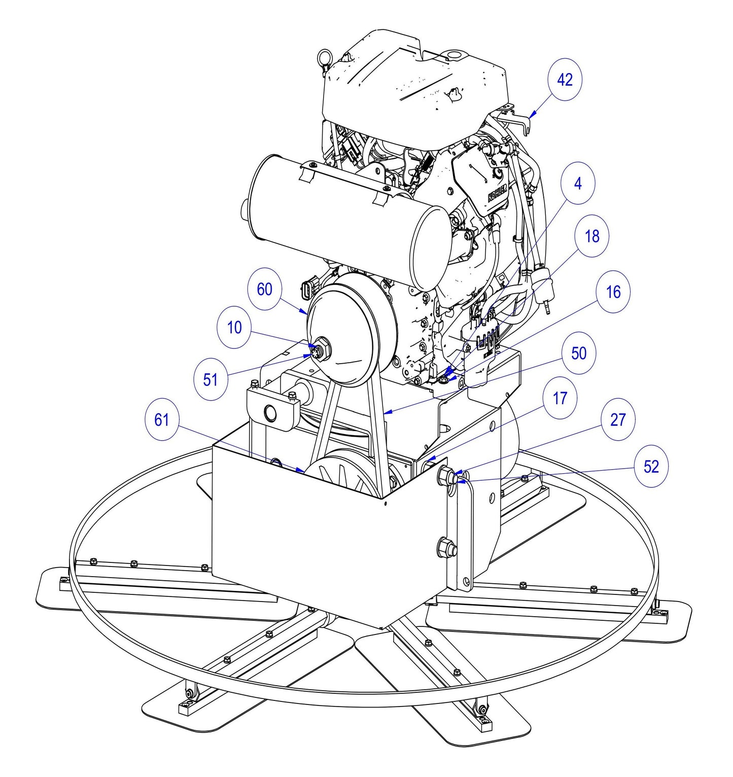 HP205 (Pre-2025) LH Rotor Module Assembly-2 Parts