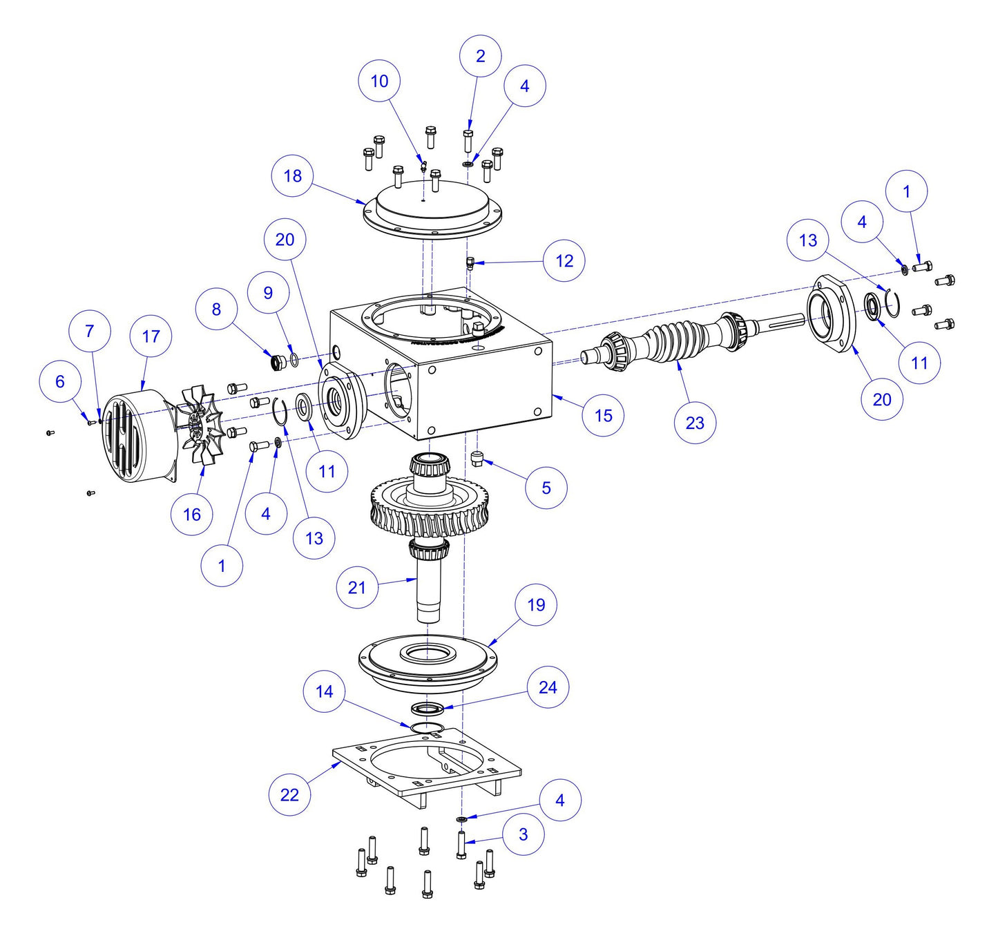 HP205 (Pre-2025) RH Gearbox Assembly Parts by Allen Engineering