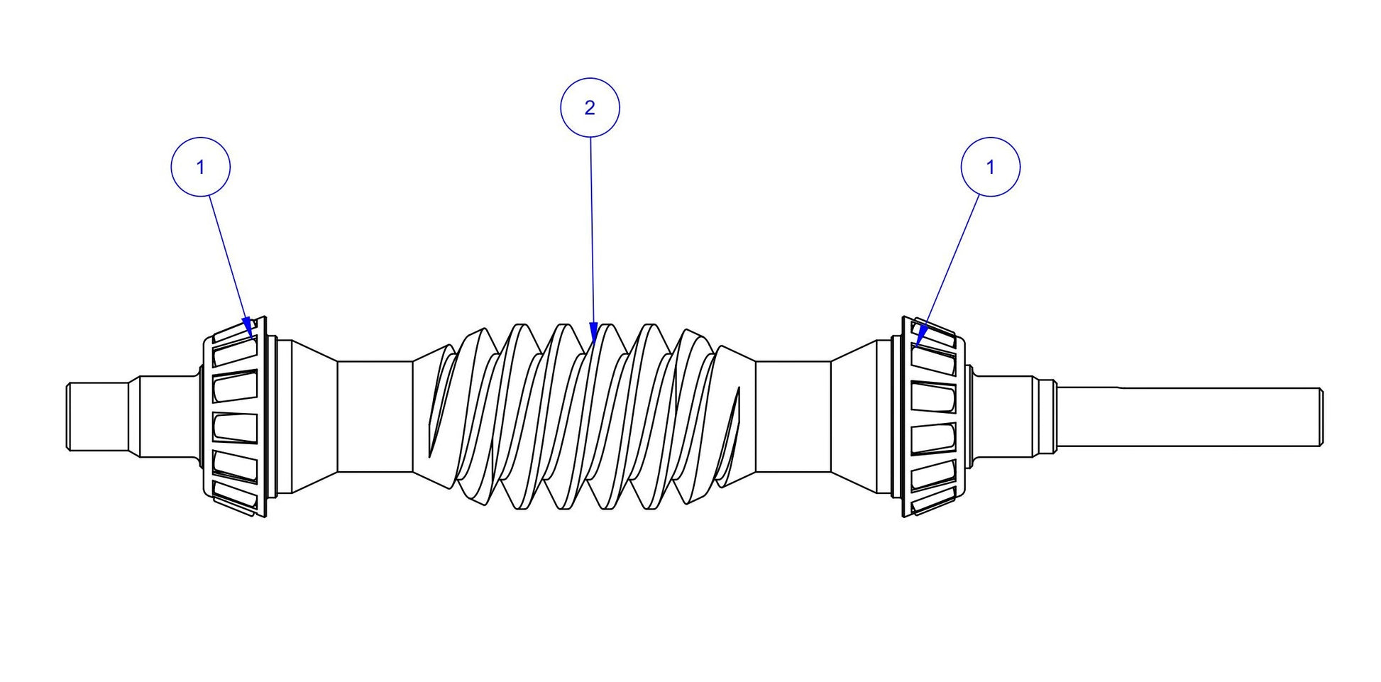 HP205 (Pre-2025) Gearbox Shaft Assembly Parts