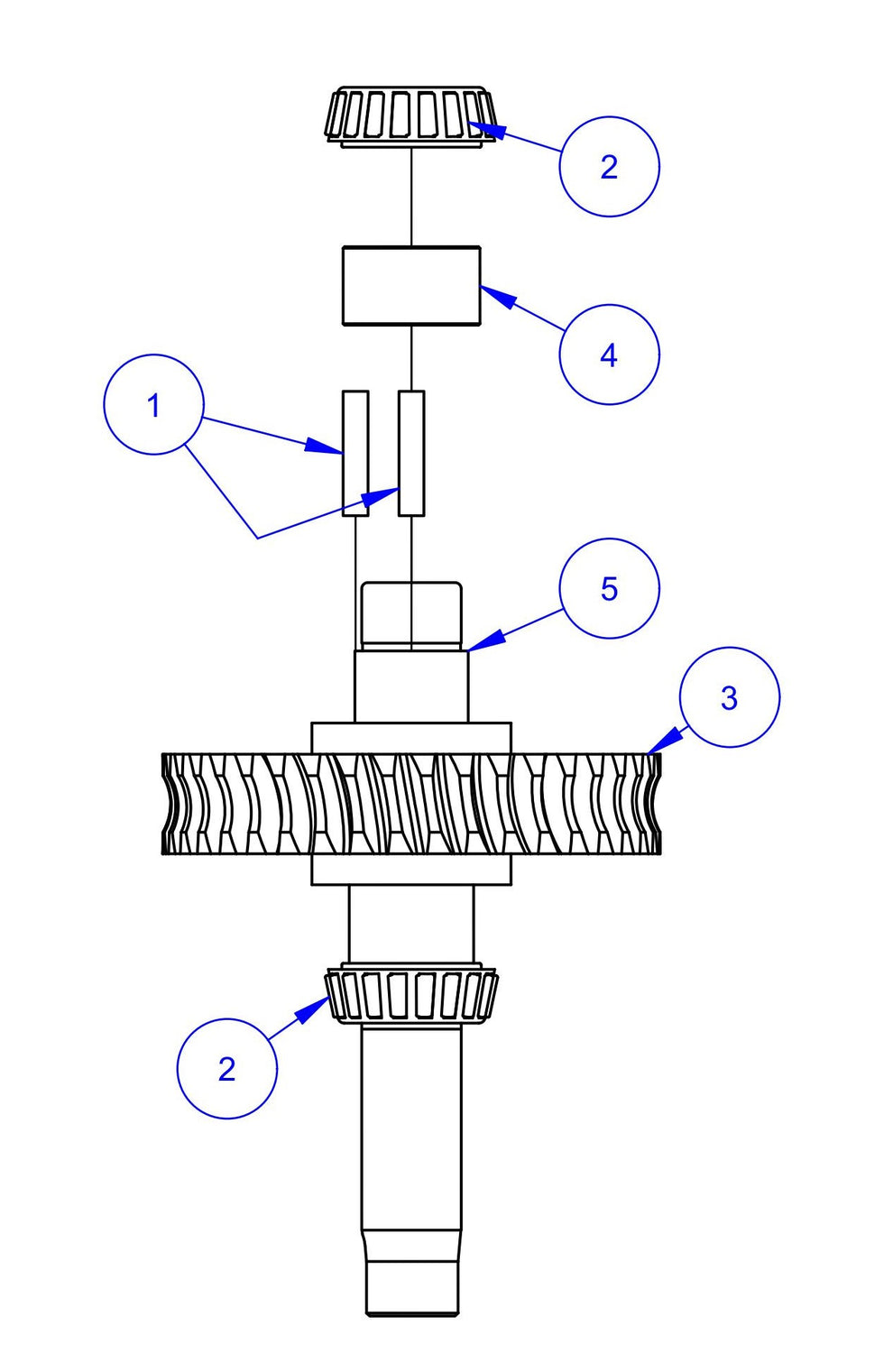 HP205 (Pre-2025) LH Gearbox Main Shaft Assembly Parts