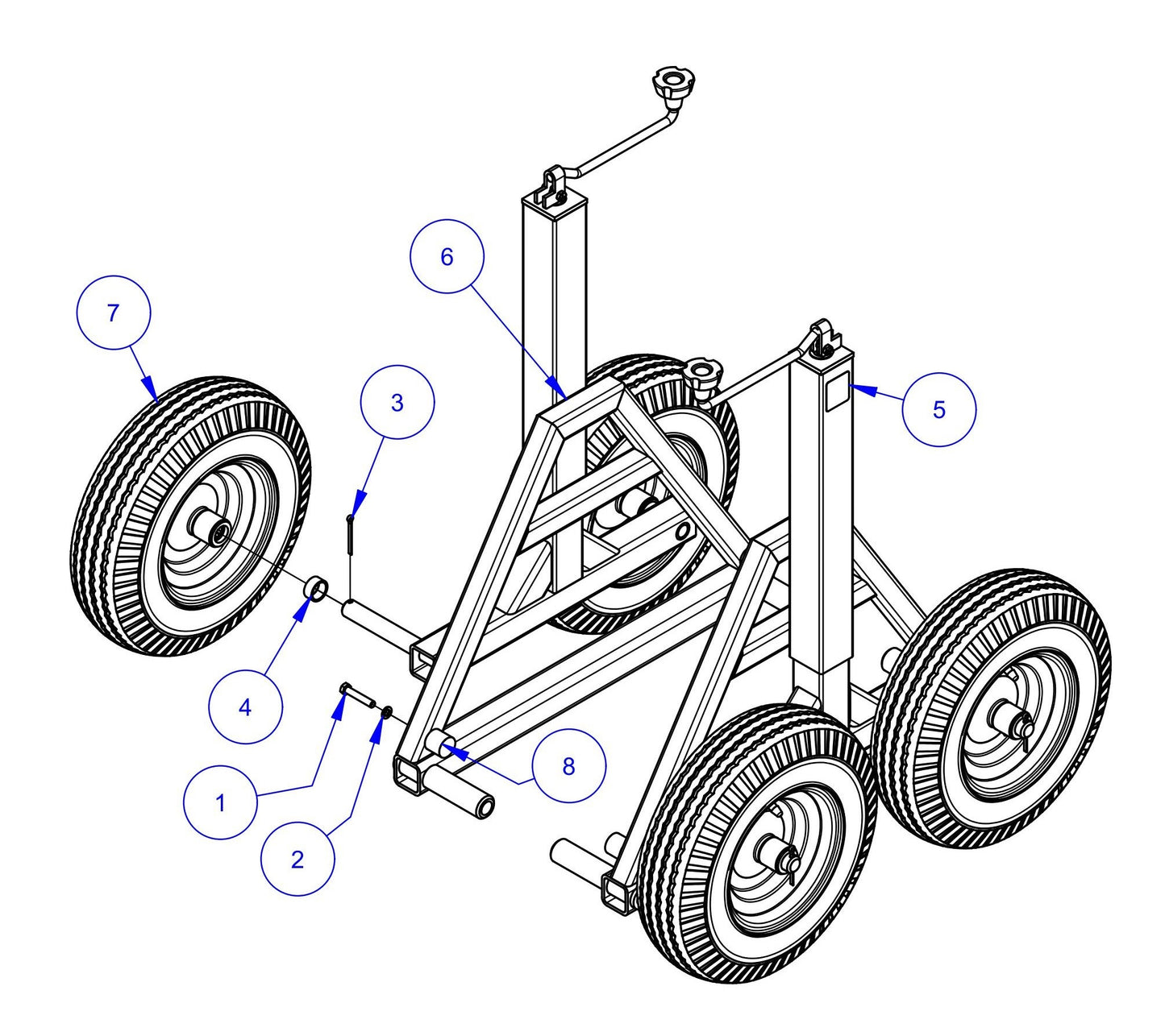 HP205 (Pre-2025) Dolly Jack Assembly Parts