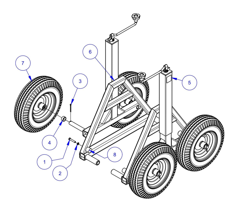 HP205 (Pre-2025) Dolly Jack Assembly Parts