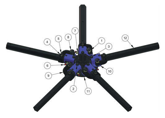 HDX605 (5-Boss) Spider (Right Hand) Assembly Parts