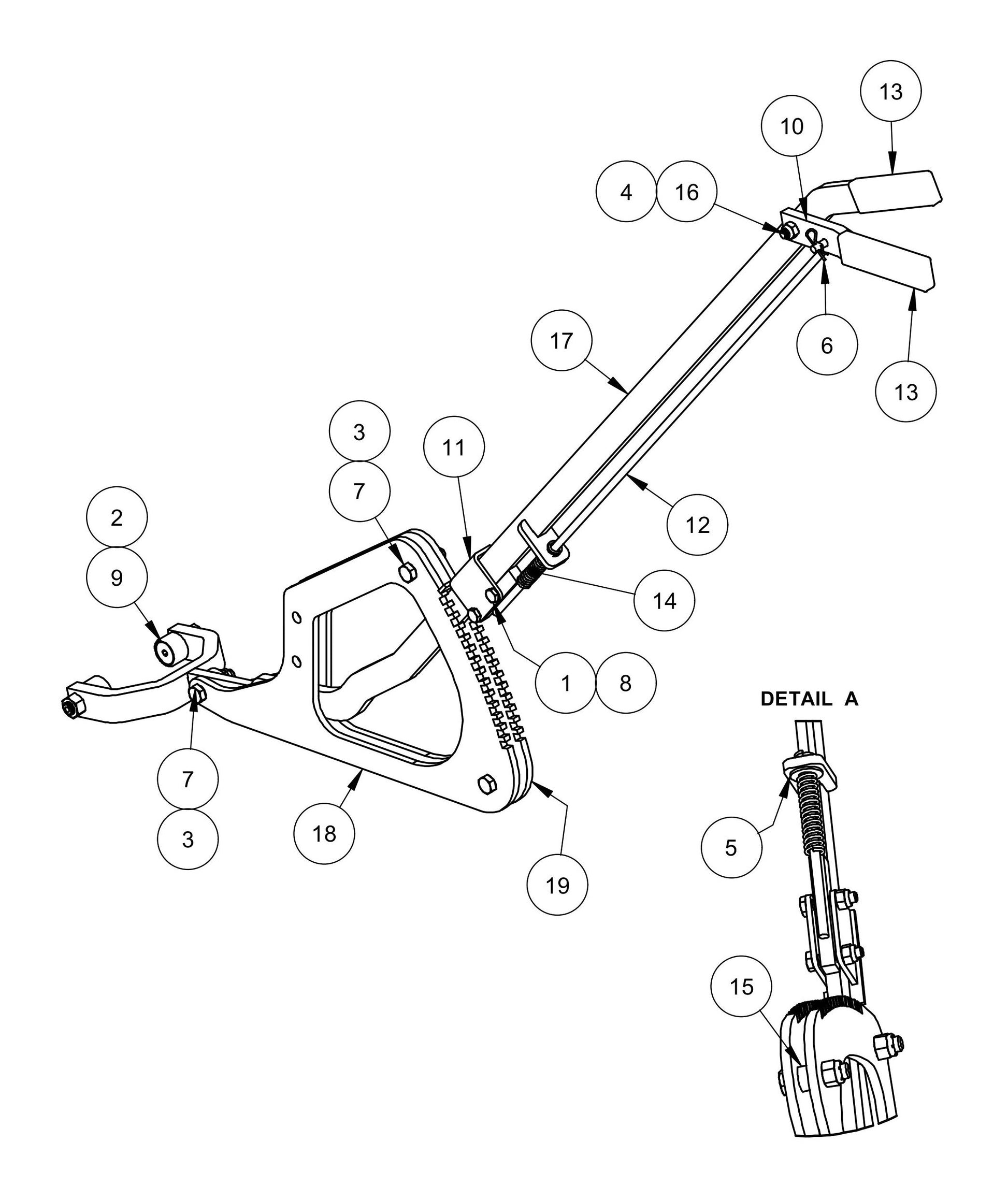 SP446 Pitch Handle Assembly Parts