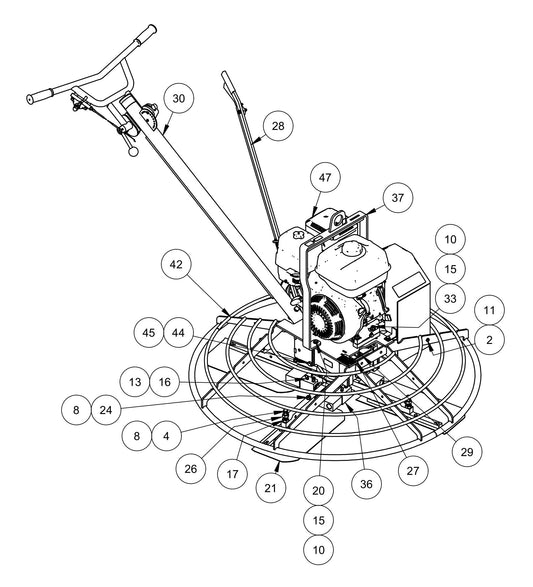 SP446 Walk Behind Assembly-1 Parts