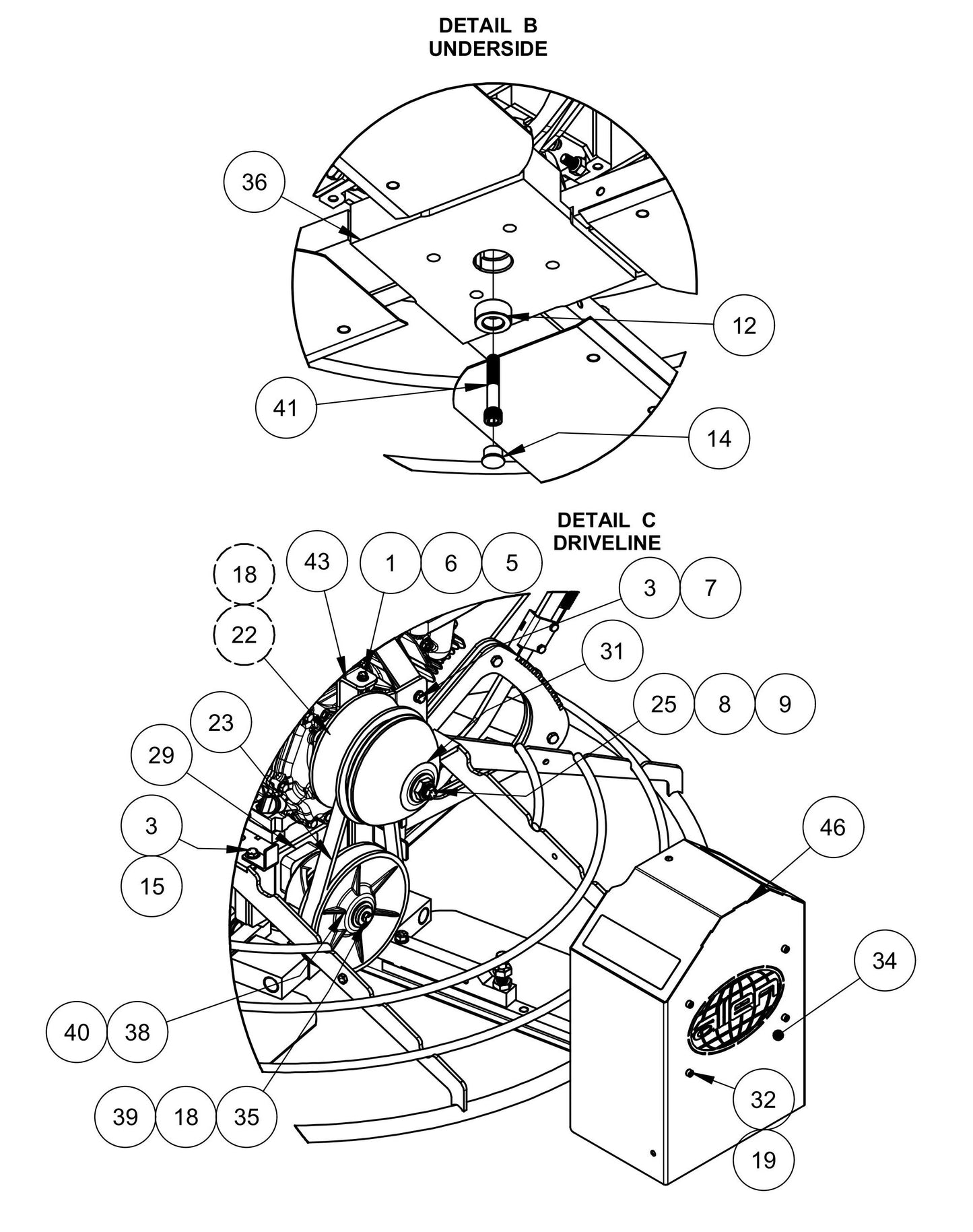 SP446 Walk Behind Assembly-2 Parts
