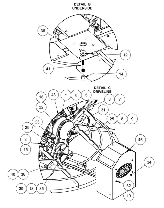 SP446 Walk Behind Assembly-2 Parts